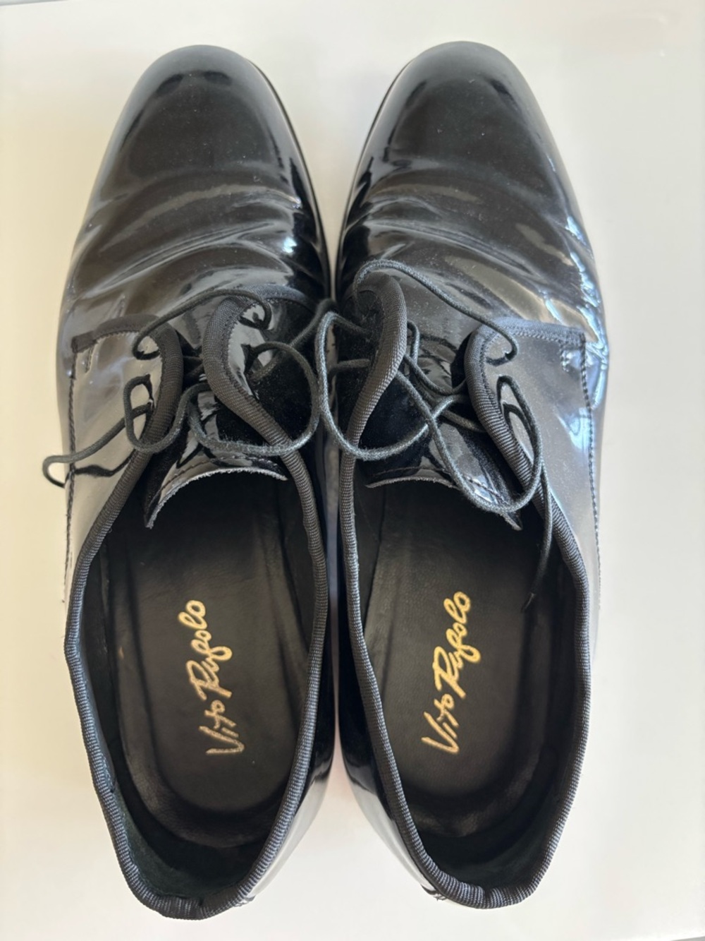 Men's Black Patent Leather Shoes -Classic Lace-Up.Perfect for a black tie event.